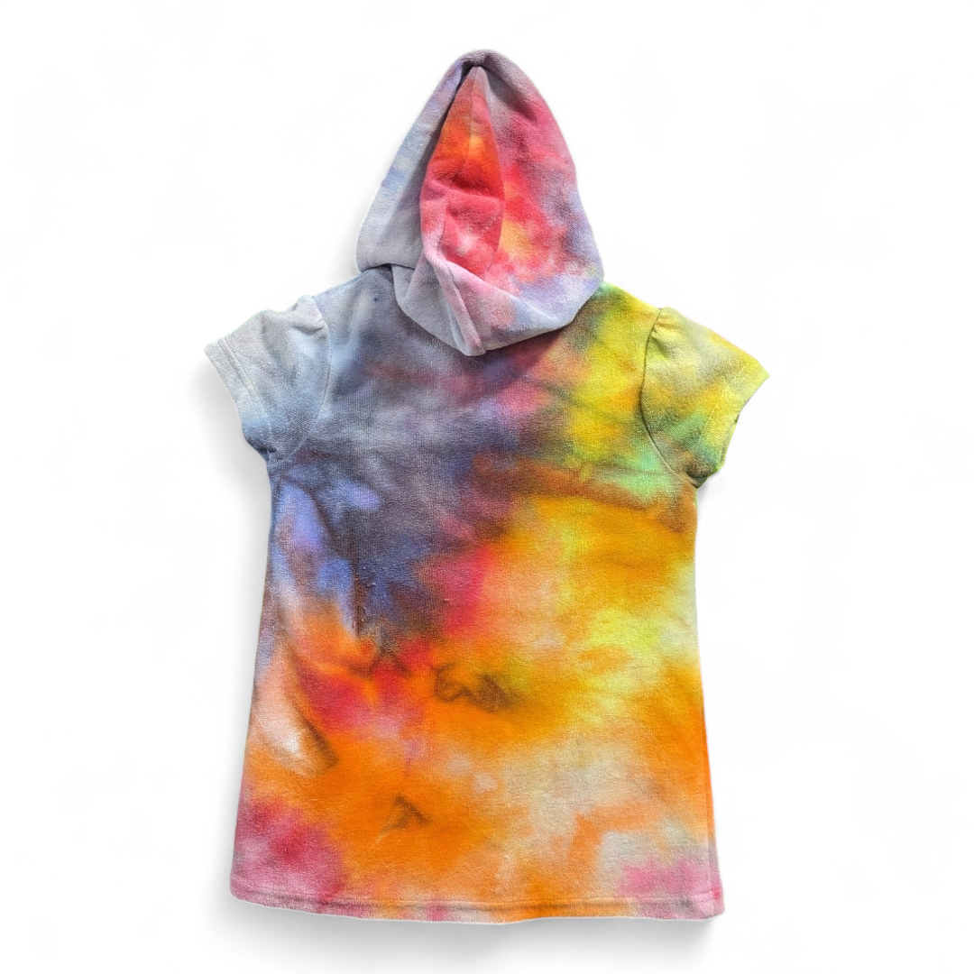 XS Upcycled Terry Coverup, Ice Dyed
