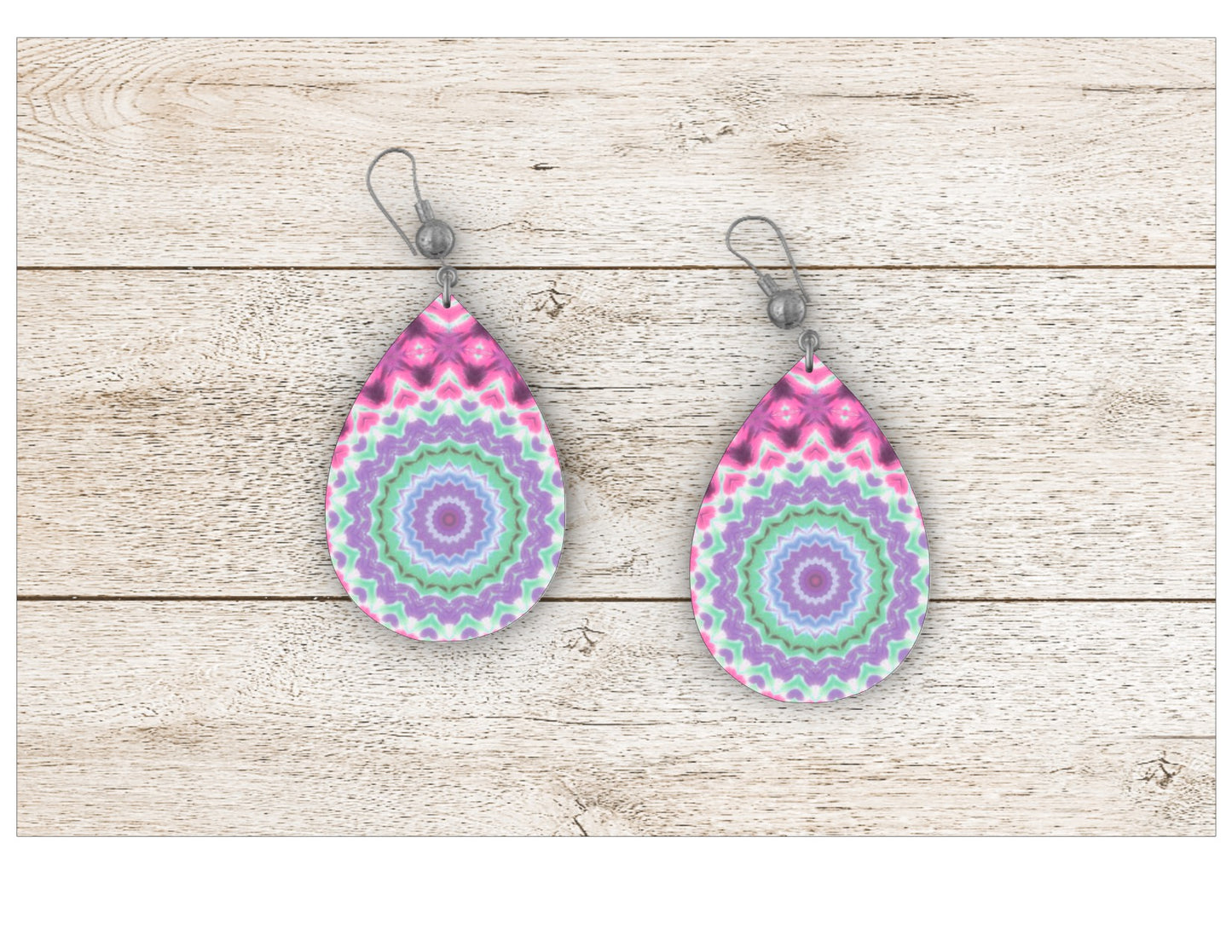 Tie Dyed Kaleidoscope Earrings