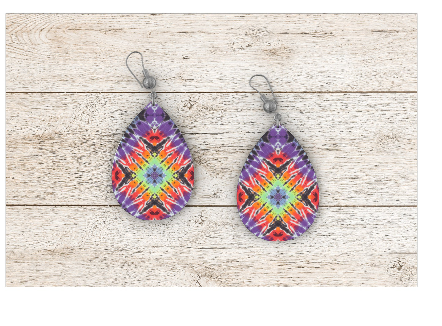 Tie Dyed Kaleidoscope Earrings