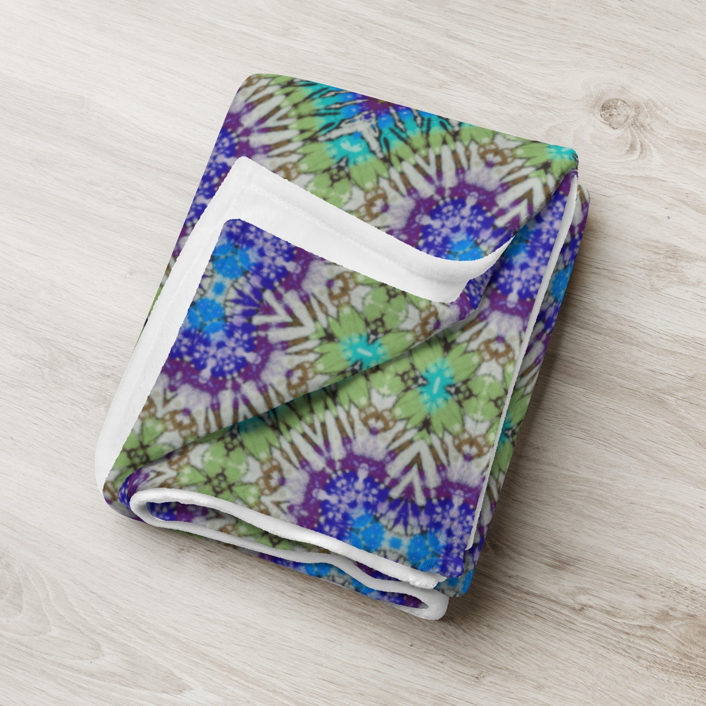 Inverted Rainbow Kaleidoscope Throw Blanket