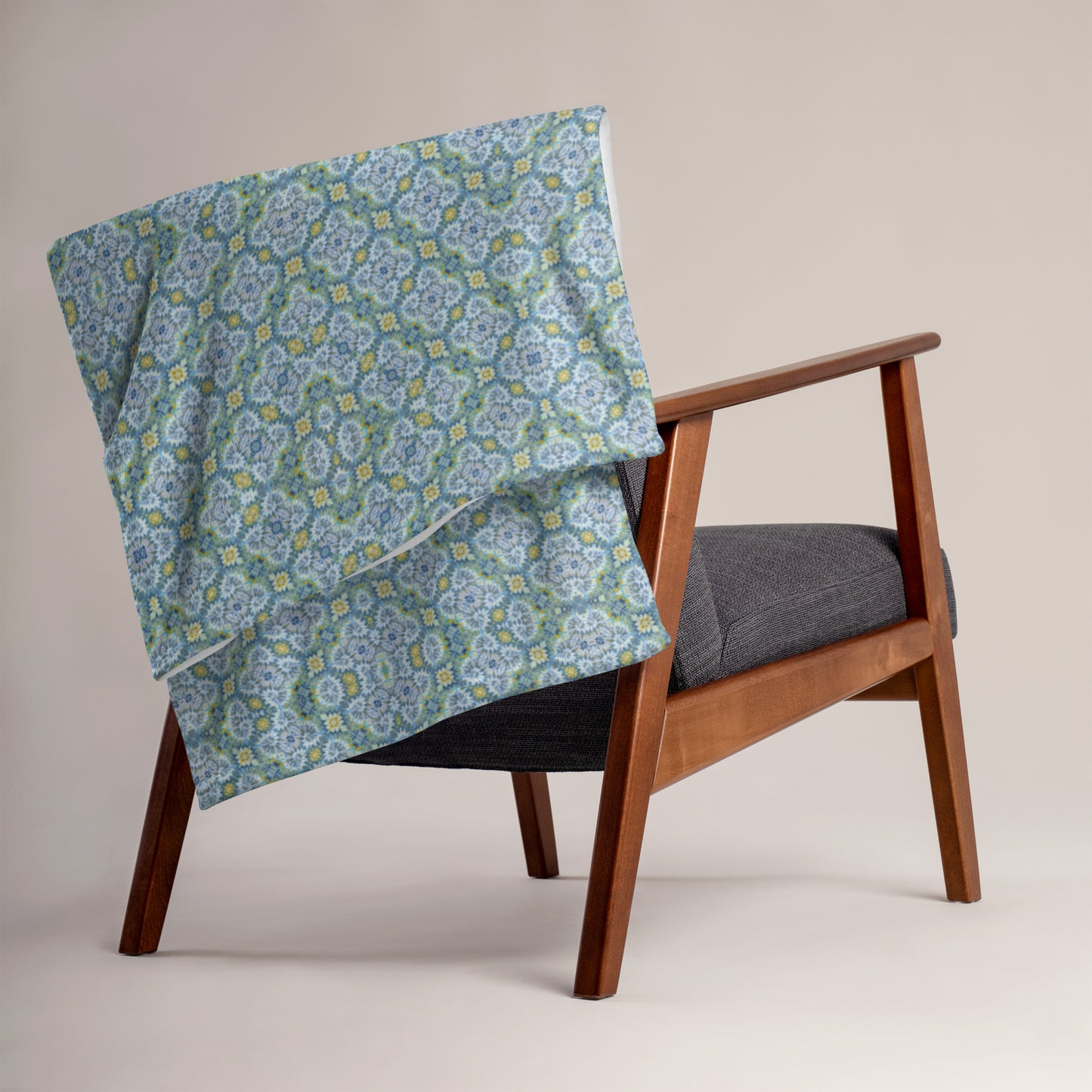 Blue and Green Pinwheels Throw Blanket
