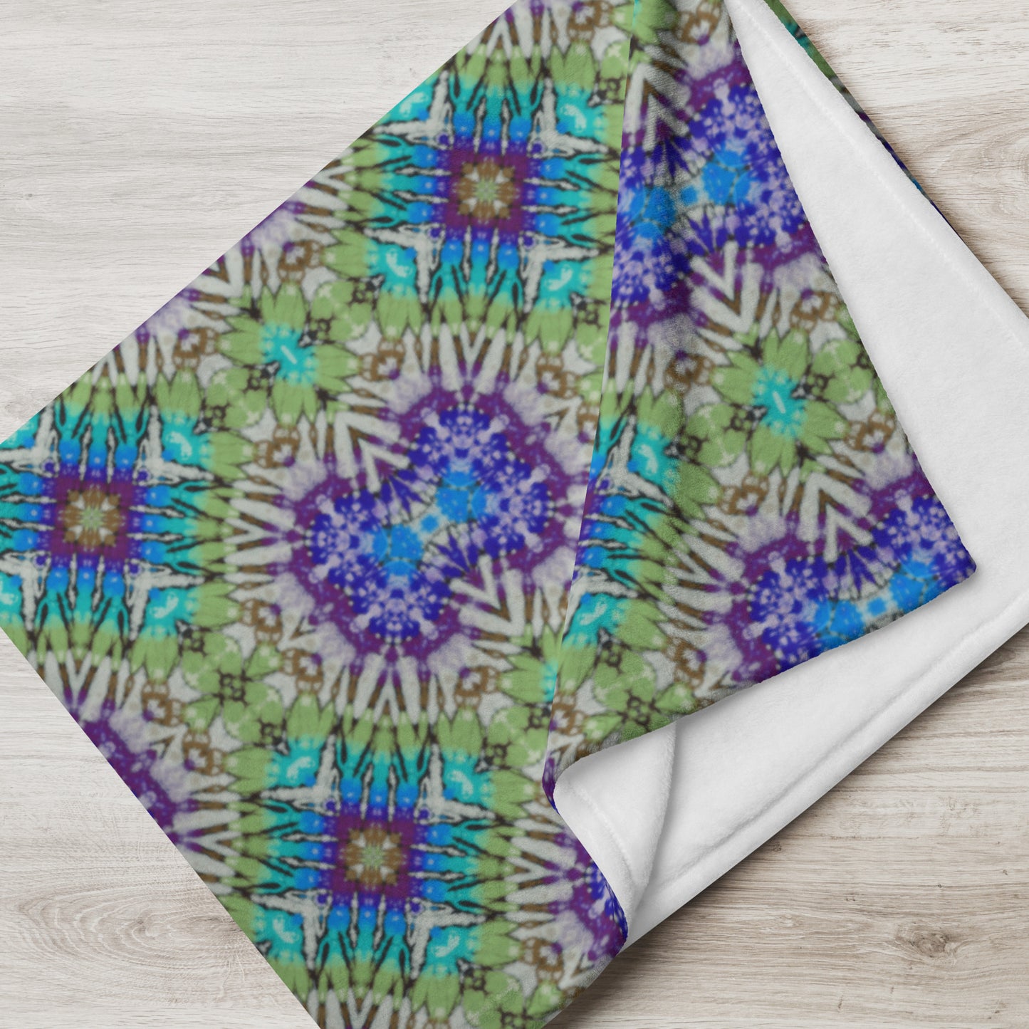 Inverted Rainbow Kaleidoscope Throw Blanket