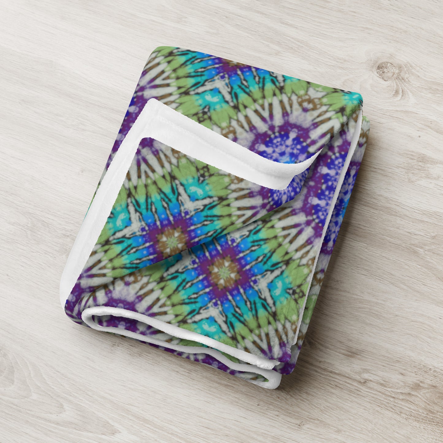 Inverted Rainbow Kaleidoscope Throw Blanket