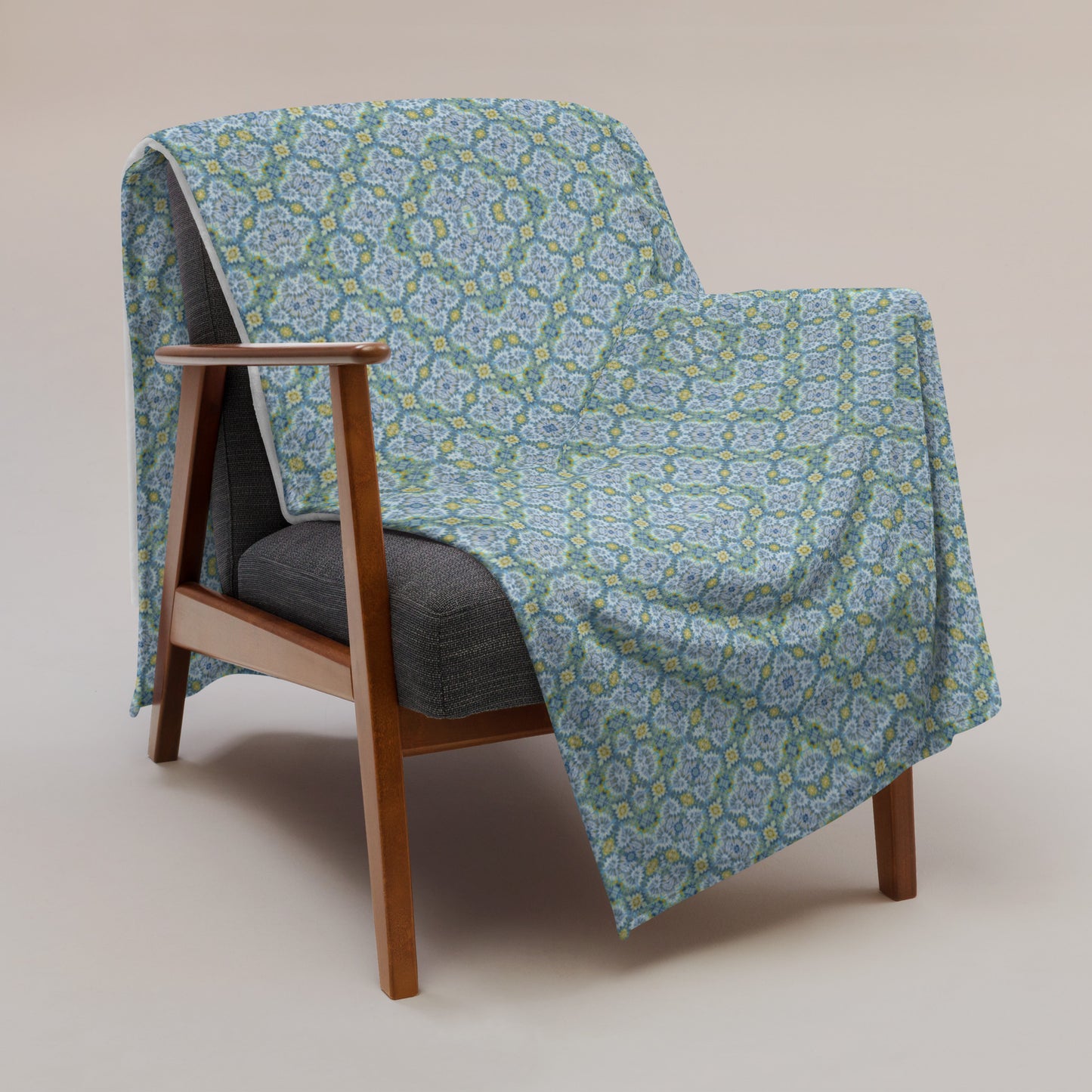 Blue and Green Pinwheels Throw Blanket