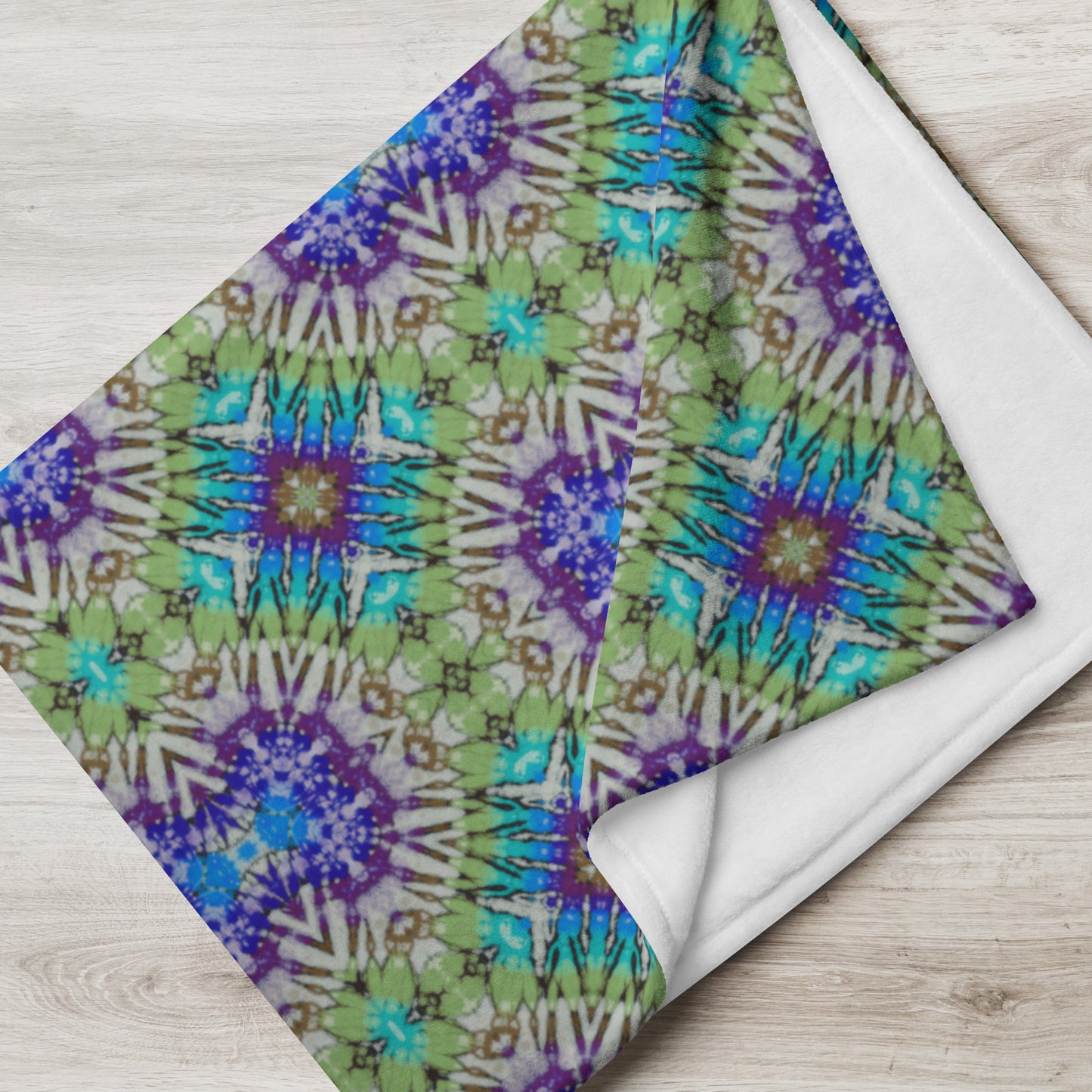 Inverted Rainbow Kaleidoscope Throw Blanket