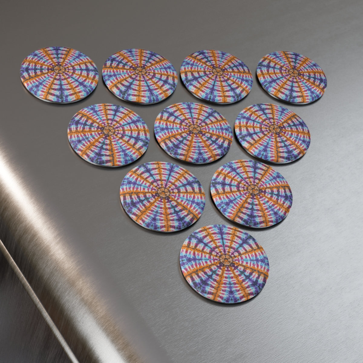 Tapestry Button Magnet, Round (1 & 10 pcs)