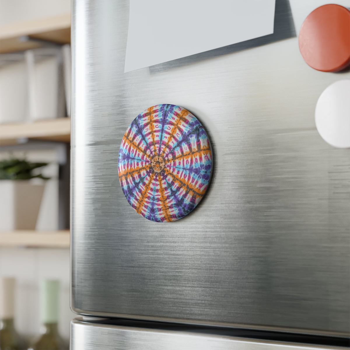 Tapestry Button Magnet, Round (1 & 10 pcs)