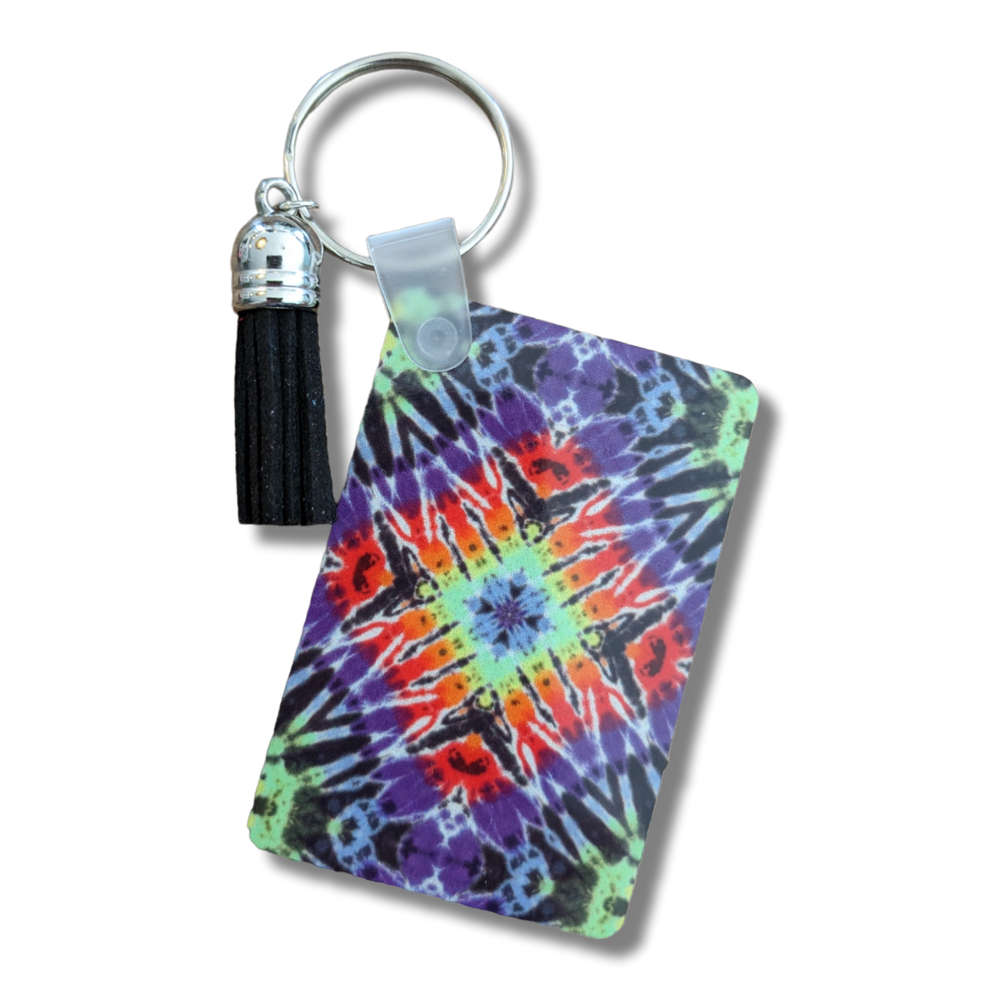 Rainbow Quad Kaleidoscope Keychain