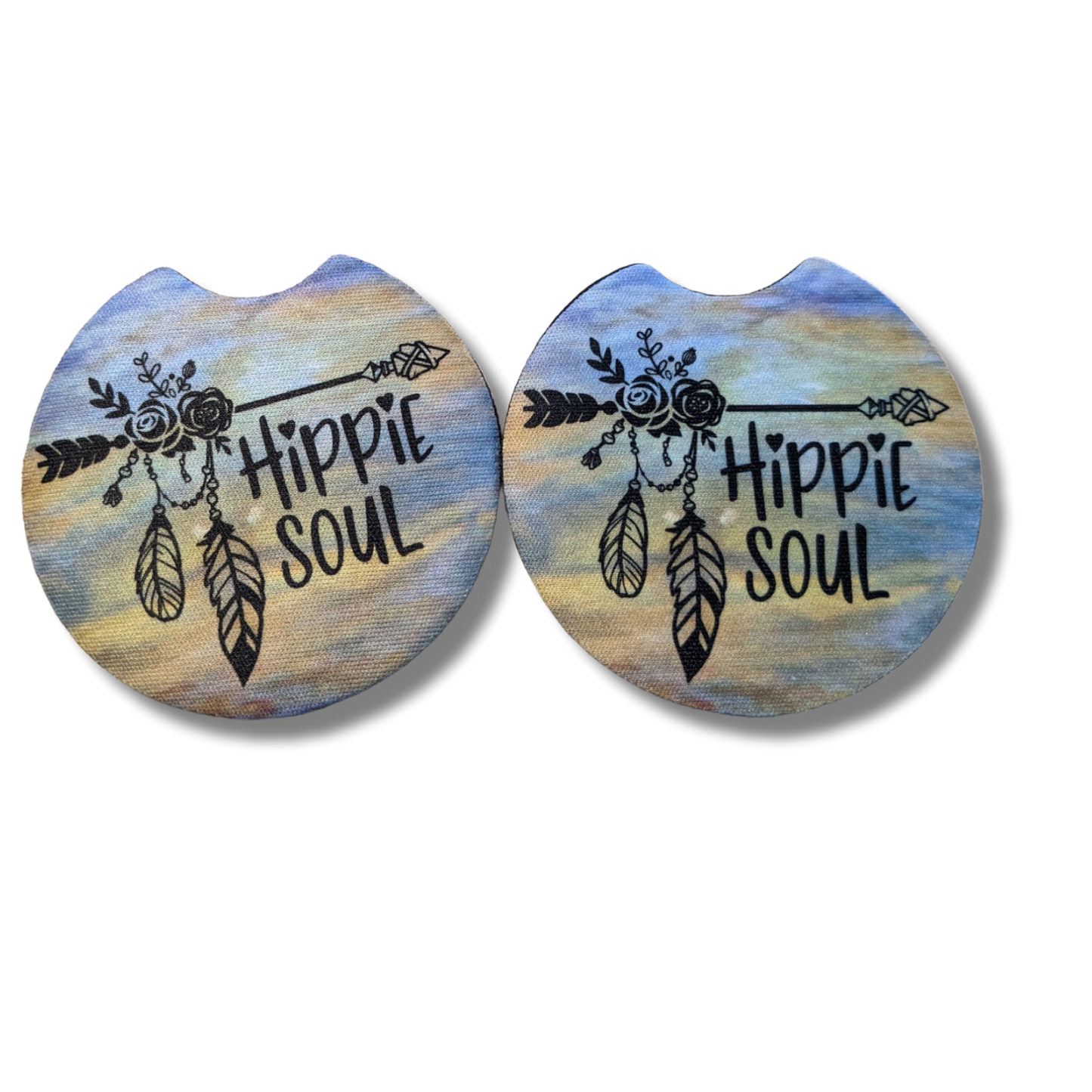 Hippie Soul Car Cup Coaster 2 Pack