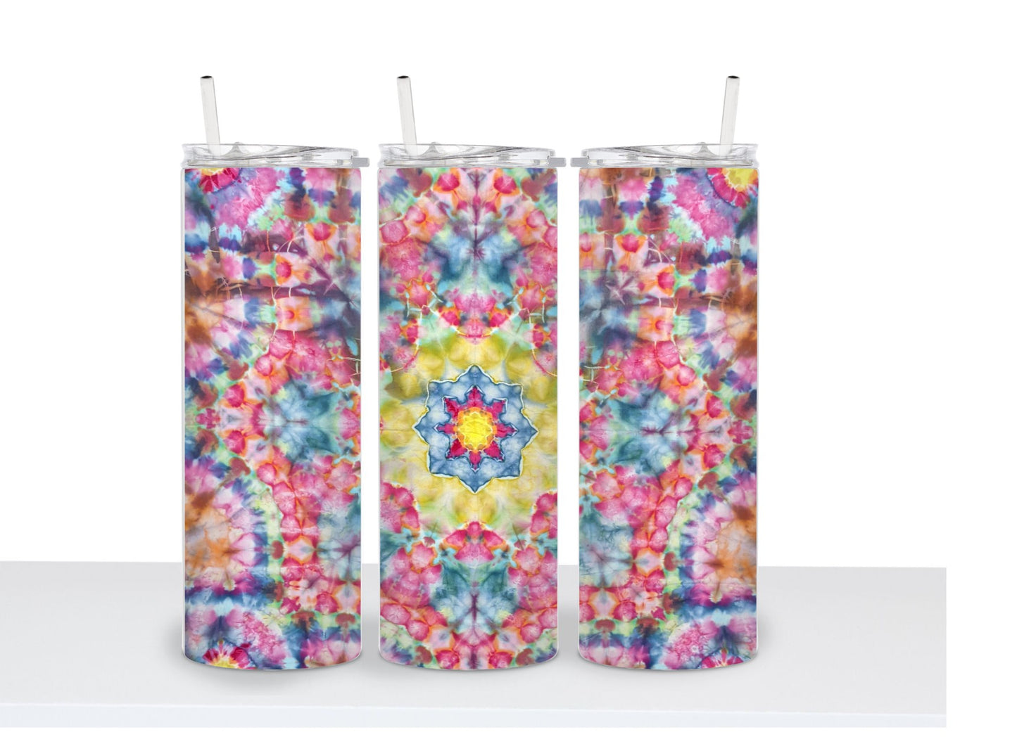 Pink Tapestry 20 oz. Skinny Tumbler