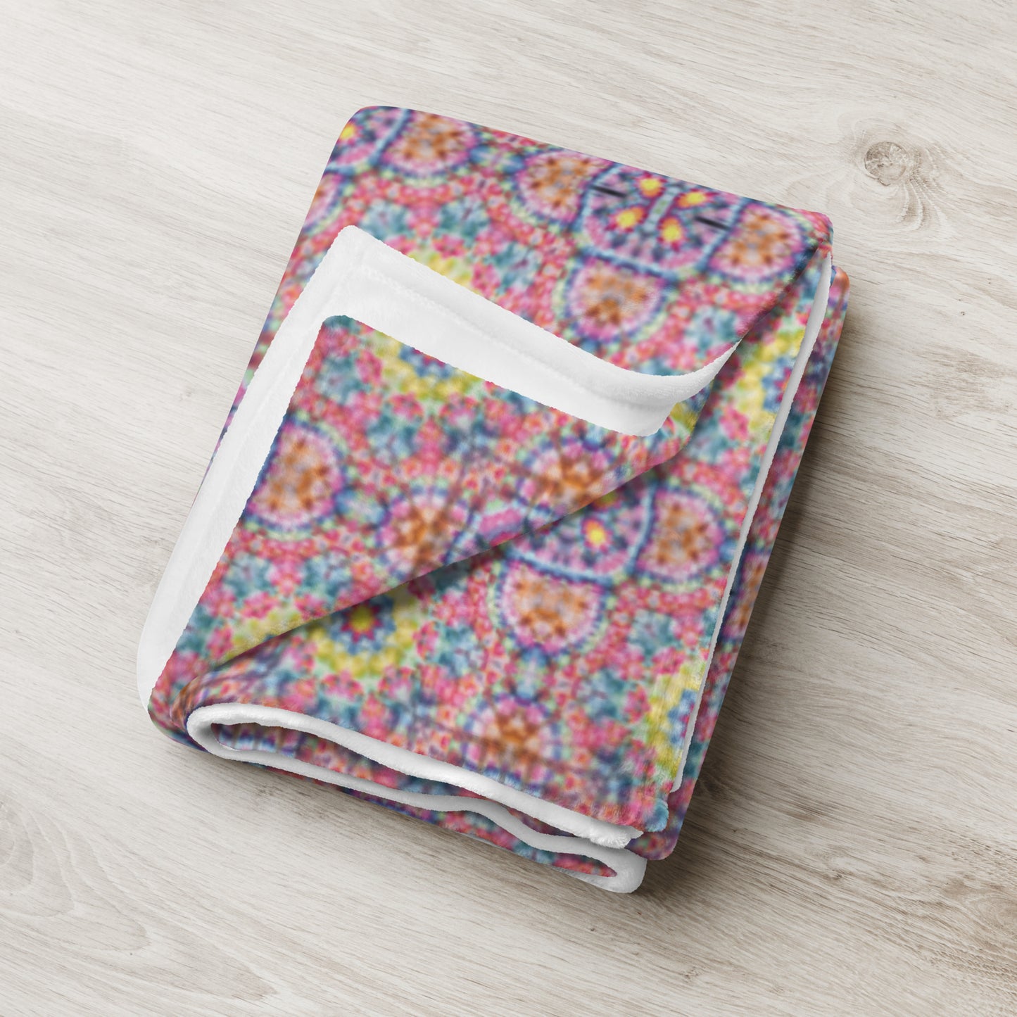 Pink Kaleidoscope Throw Blanket-two sizes