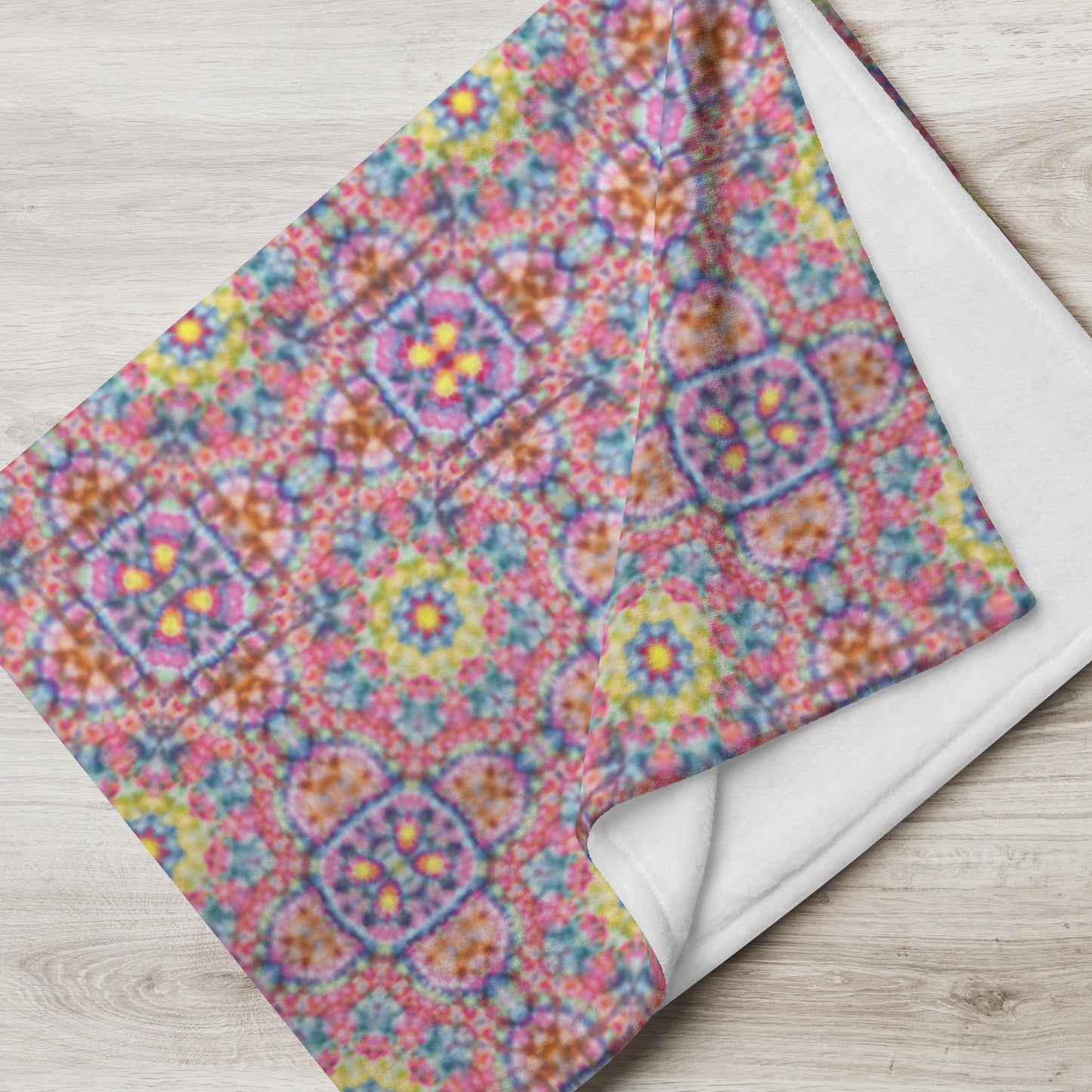 Pink Kaleidoscope Throw Blanket-two sizes