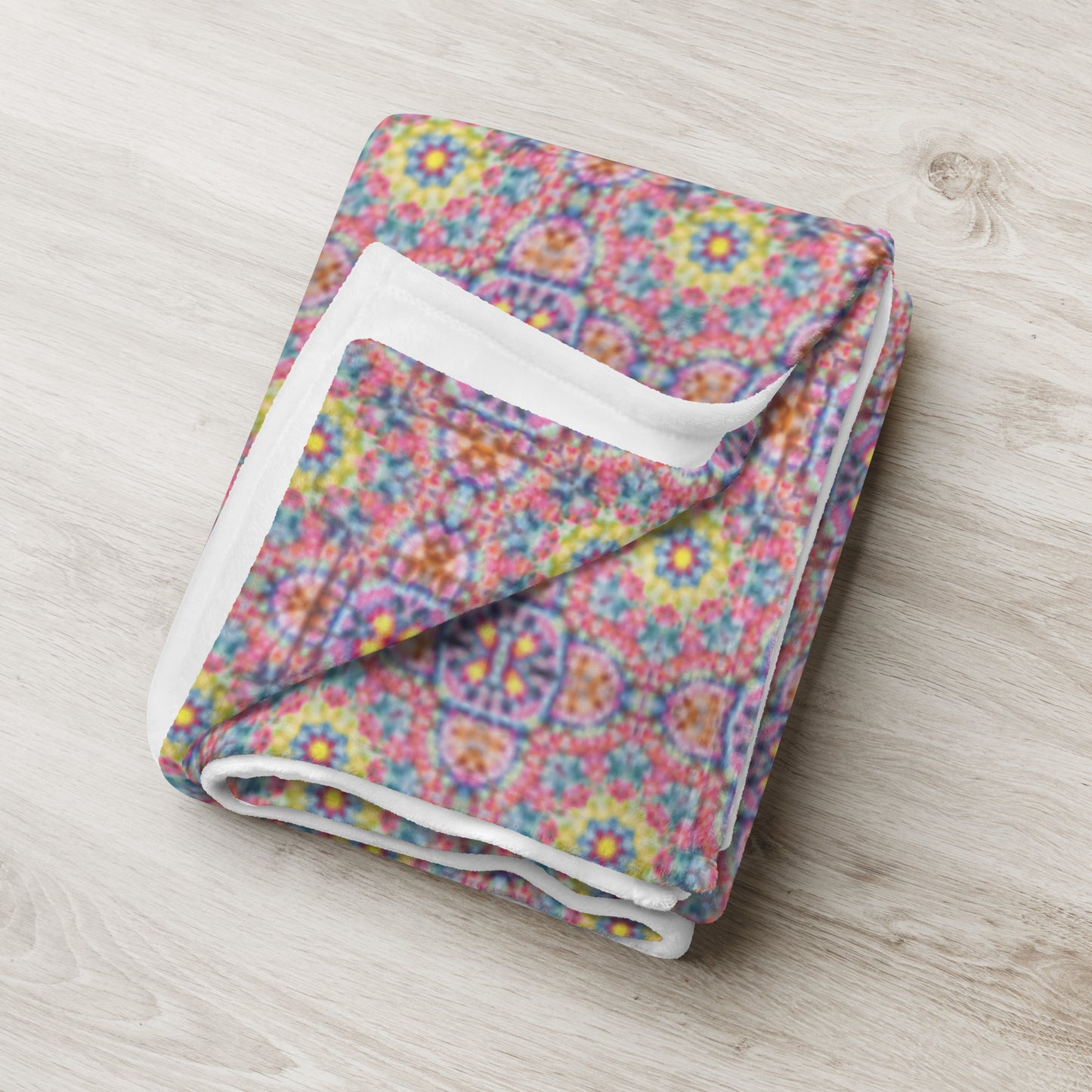 Pink Kaleidoscope Throw Blanket-two sizes