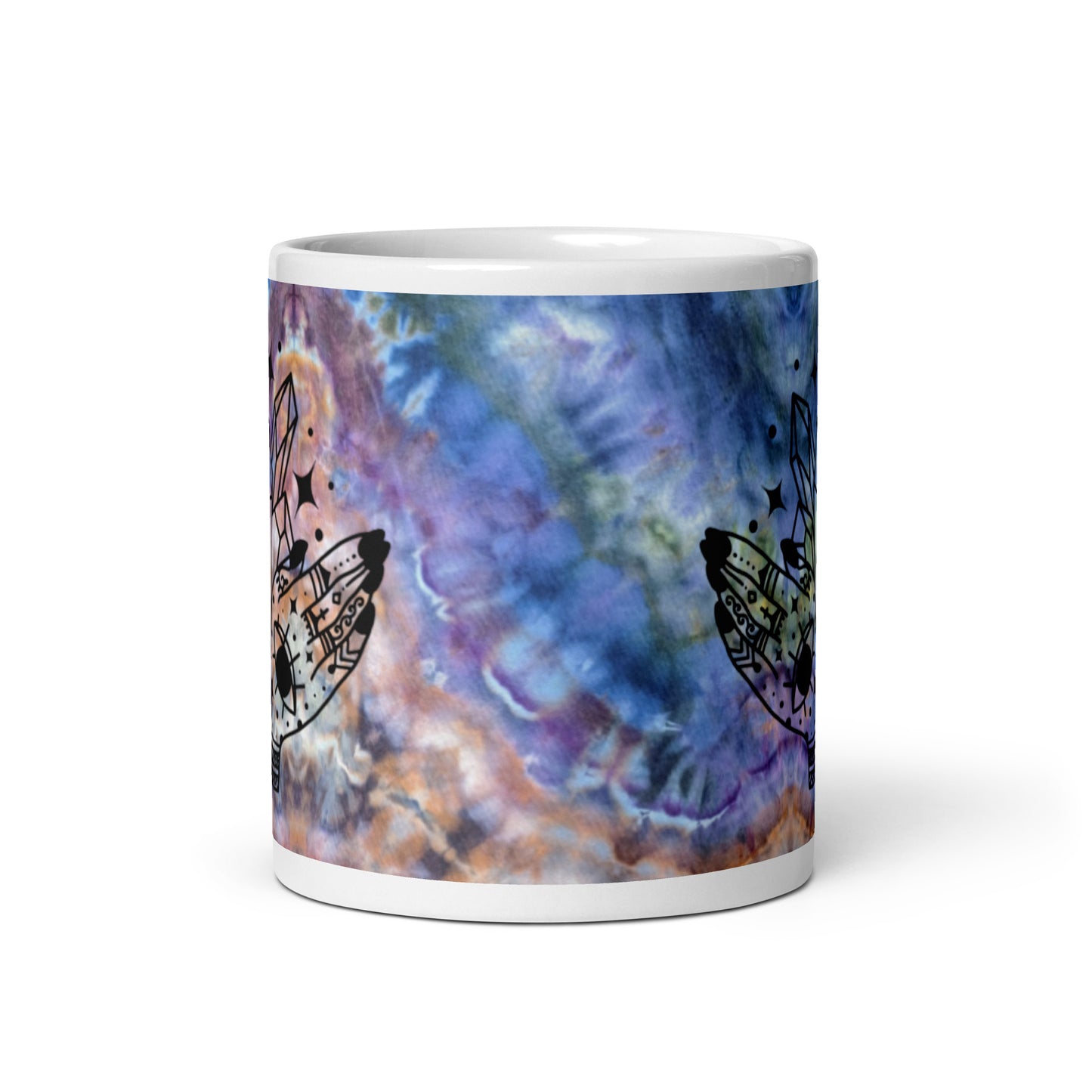 Magical Crystals with Hands Ice Dye Mug