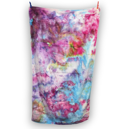 Fruity Sherbert Ice Dye Beach Towel
