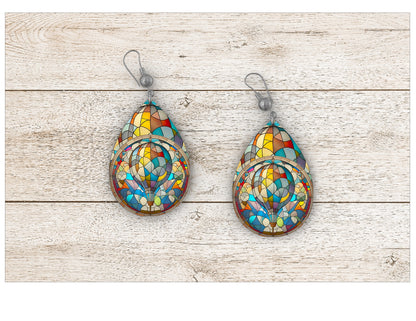 Balloon Stained Glass Earrings