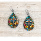 Cross Stained Glass Earrings