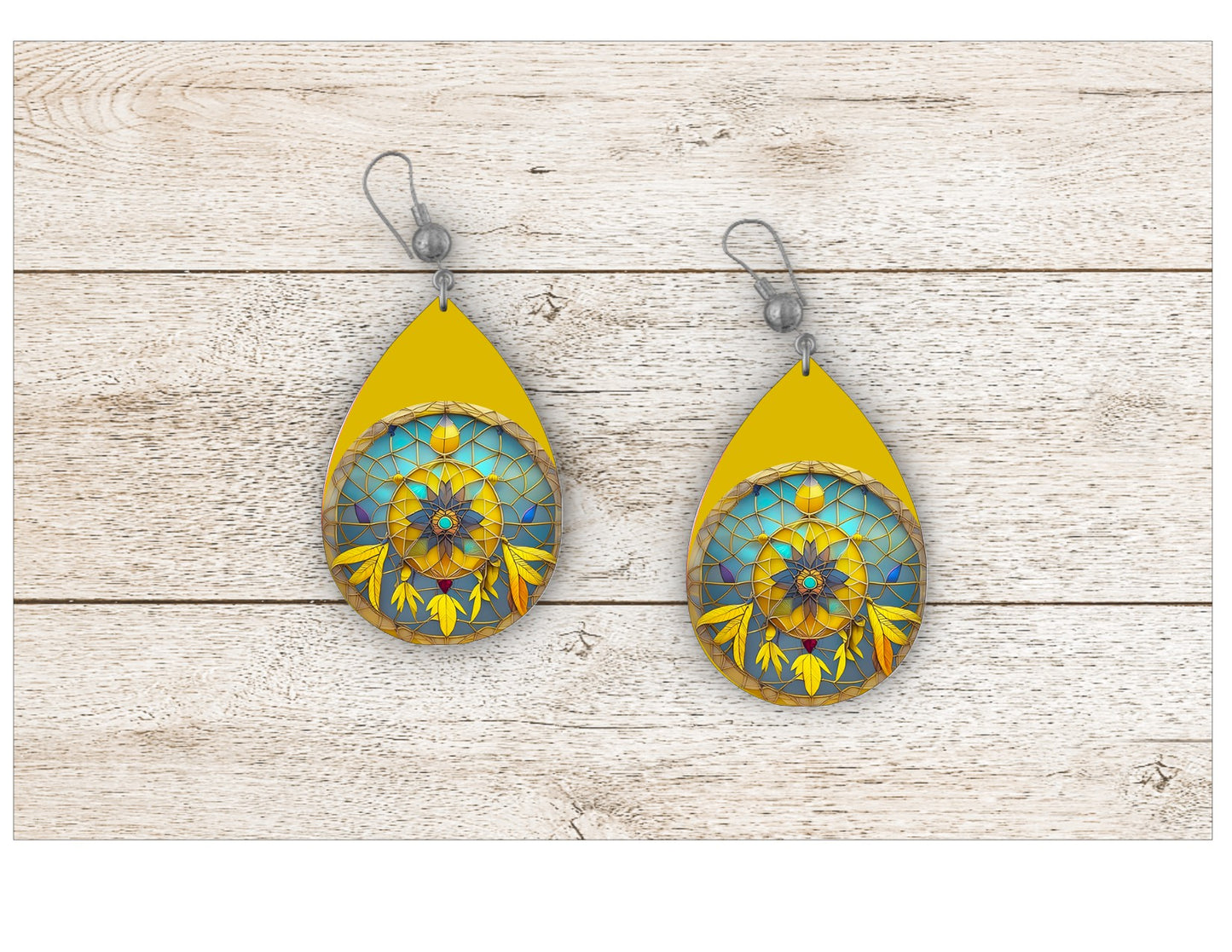 Dreamcatcher Stained Glass Earrings