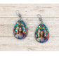 Jesus Stained Glass Earrings