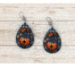 Pumpkin Stained Glass Earrings