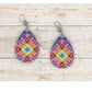 Tie Dyed Kaleidoscope Earrings