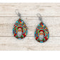 Santa Stained Glass Earrings