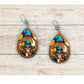 Skull and Sugar Skull Stained Glass Earrings