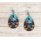 Skull and Sugar Skull Stained Glass Earrings