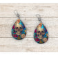 Skull and Sugar Skull Stained Glass Earrings