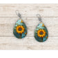 Sunny Sunflower Stained Glass Earrings