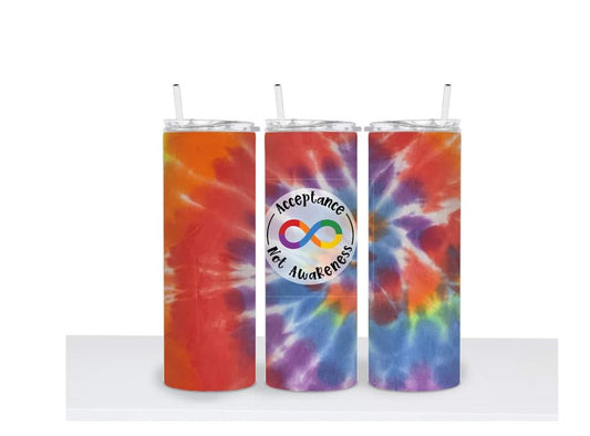 Autism Acceptance 20 oz skinny tumbler