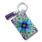 Inverted Rainbow Quad Kaleidoscope Keychain