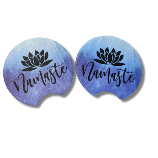 Namaste Lotus Car Cup Coaster 2 Pack
