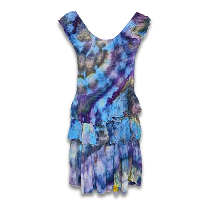 Girls Cap Sleeve Ruffle Dress