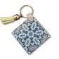 Blue Snowflake Kaleidoscope Keychain