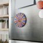 Tapestry Button Magnet, Round (1 & 10 pcs)