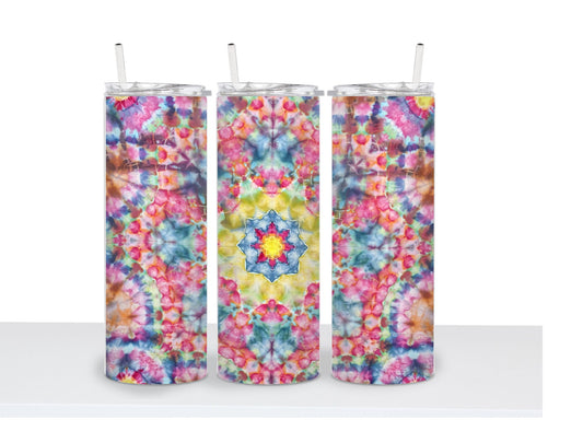 Pink Tapestry 20 oz. Skinny Tumbler