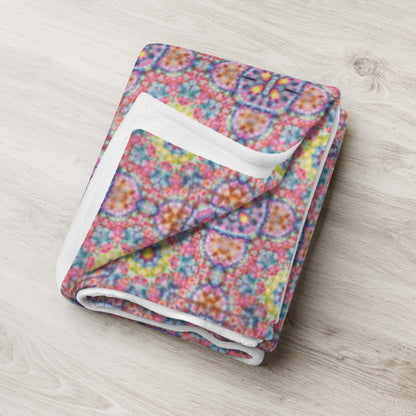 Pink Kaleidoscope Throw Blanket-two sizes