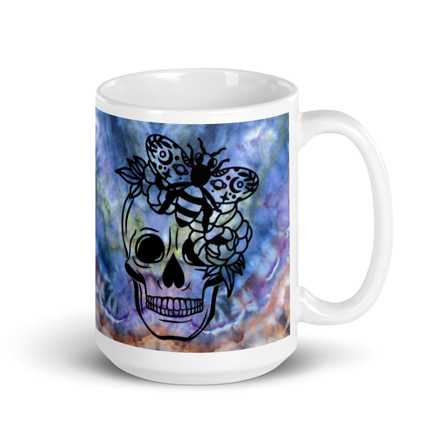 Magical Moody Skull and Roses Coffee Mug